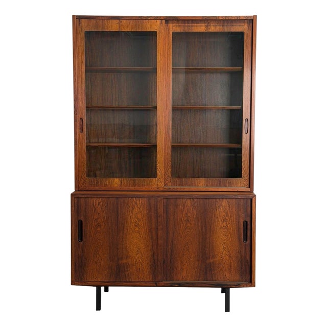 Vintage Danish Rosewood Tall Cabinet For Sale