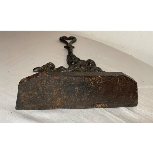 Large Rare Antique Dagreen 19th Century Cast Iron Goose Is Dead Figural Doorstop For Sale - Image 11 of 12