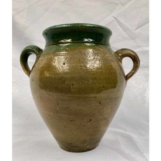 Antique French Handcrafted Terra Cotta Double Handle Urn For Sale - Image 4 of 13