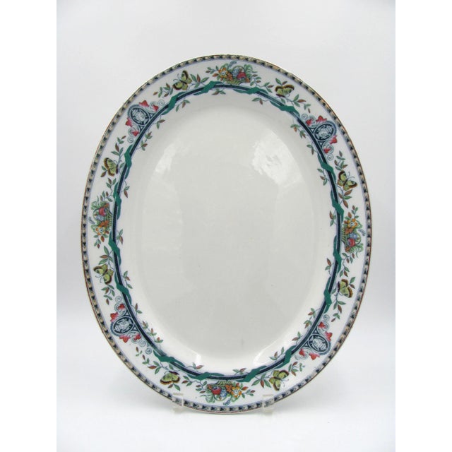 1800s 18" England Beech & Hancock Swan Bank Pottery Vernal Platter For Sale - Image 13 of 13
