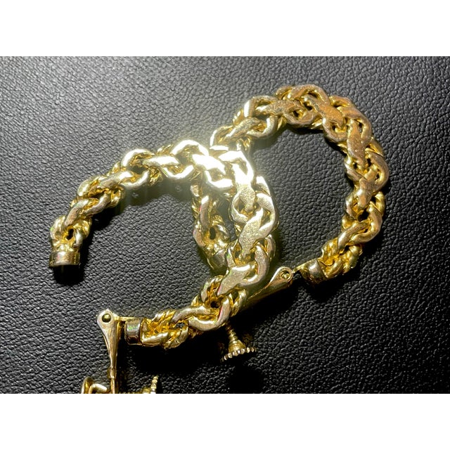 Mid-Century Modern 1960s Ballou company/B.A. Ballou & Co. Gold Plated Earrings and Clear Unmarked Cz Tennis Bracelet, 3 Pieces For Sale - Image 3 of 8