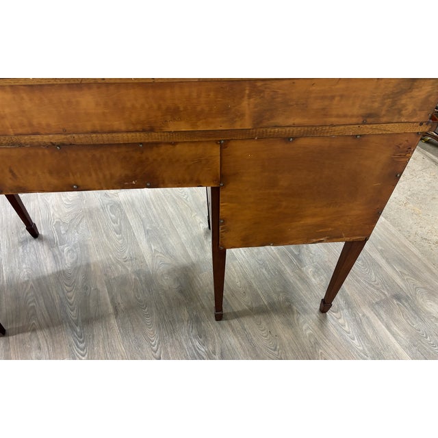 Vintage Federal Georgian George III Hepplewhite Style Mahogany Writing Desk For Sale - Image 15 of 17
