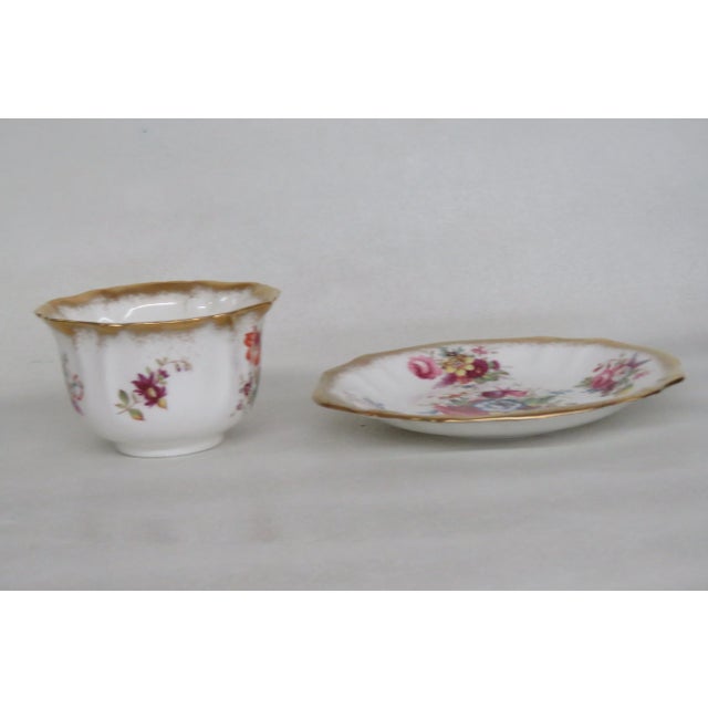 Hammersley Lady Patricia England Bone China Set of Tea Cup and Saucer For Sale - Image 9 of 12