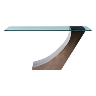 Modern Greg Sheres Style Bronze Console Table For Sale