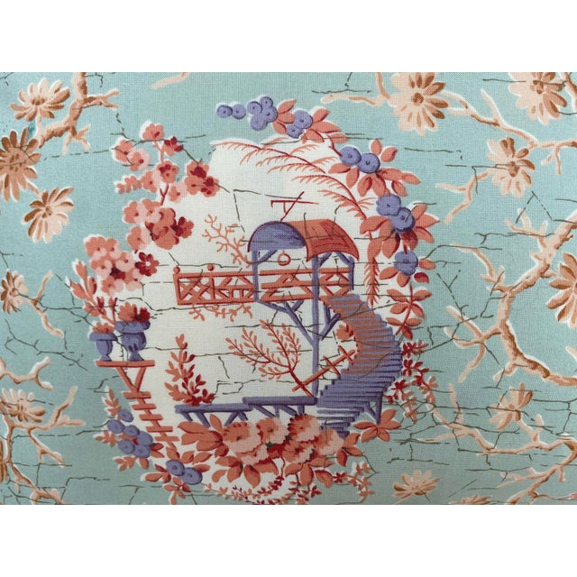 Traditional Sage Green Chinoiserie Throw Pillow Cover For Sale - Image 3 of 6