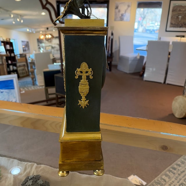 19th Century 19th Century Gorgeous French Empire Bronze Mantle Clock For Sale - Image 5 of 9