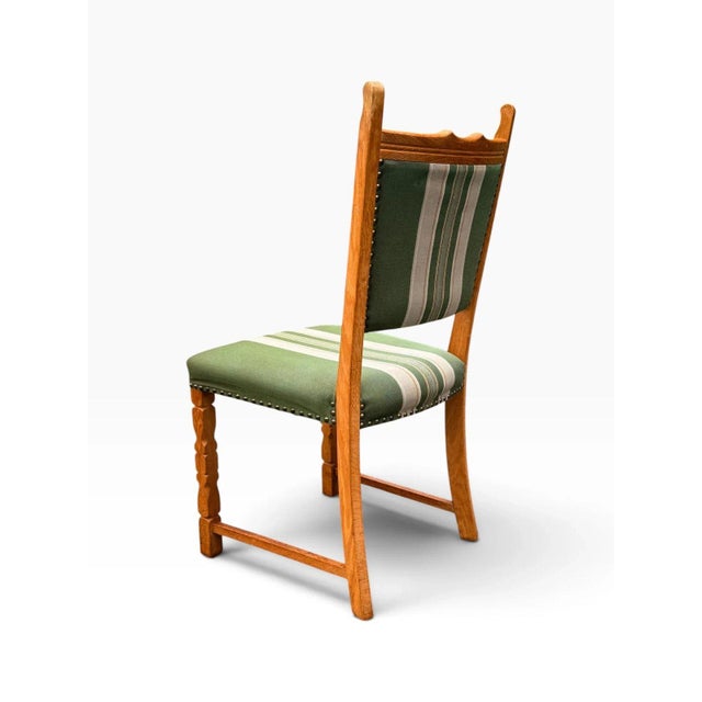 Set of Six Danish Oak Dining Chairs by Henning Kjærnulf For Sale - Image 11 of 16
