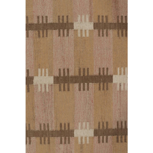 Rug & Kilim’s Scandinavian Style Runner in Beige-Brown With Geometric Patterns For Sale In New York - Image 6 of 8