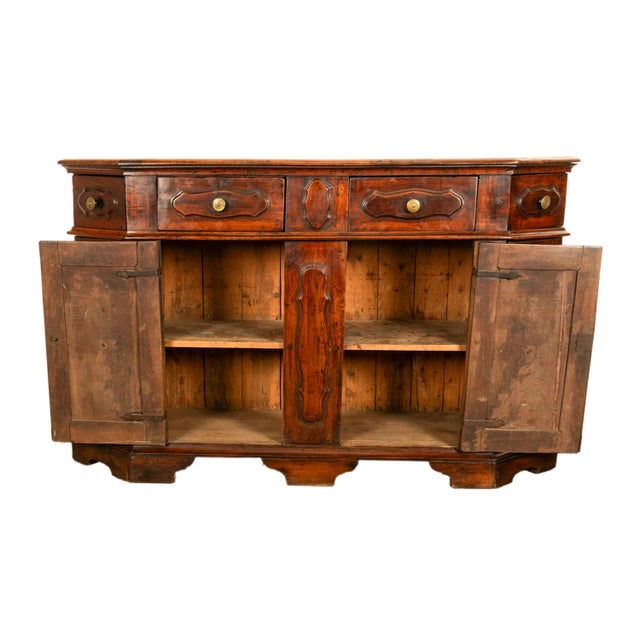 Antique Italian Walnut Baroque Credenza Buffet Side Cabinet Circa 1680 Ex De Young Museum San Francisco For Sale In Portland, OR - Image 6 of 12
