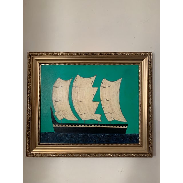 2020s Contemporary Impressionist Style Seascape Painting on Canvas, Framed For Sale - Image 5 of 5