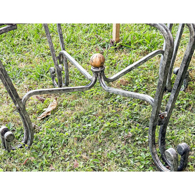 Hollywood Regency 1980s Hollywood Regency Style Side Tables With Tempered Glass Tops. For Sale - Image 3 of 5