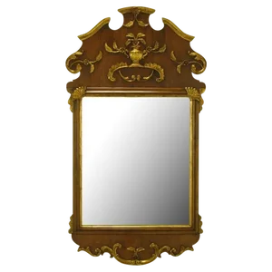 58" Carved Walnut Parcel Gilt Italianate Mirror.