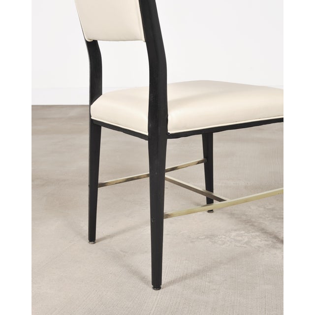 Set of Four Paul McCobb "Irwin" Mahogany Brass Dining Chairs For Sale - Image 15 of 18