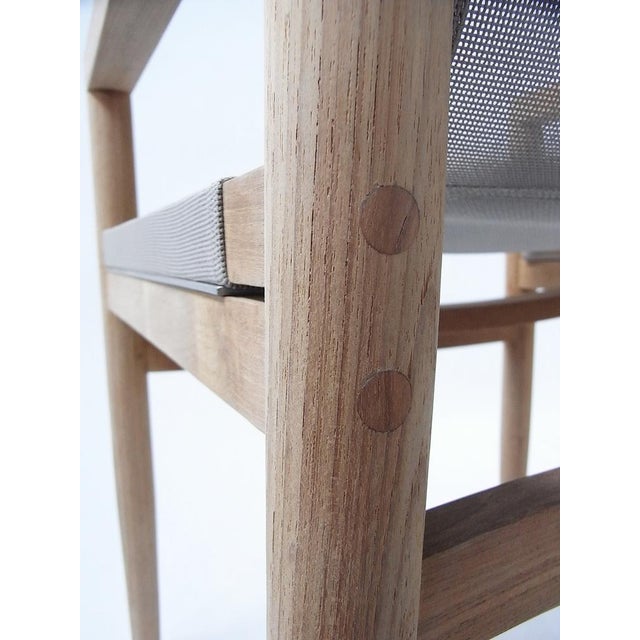 Road Garden Chair in Teak, Canatex with Velour Cushions by Rodolfo Dordoni for Roda, Italy, 2006 For Sale - Image 14 of 18