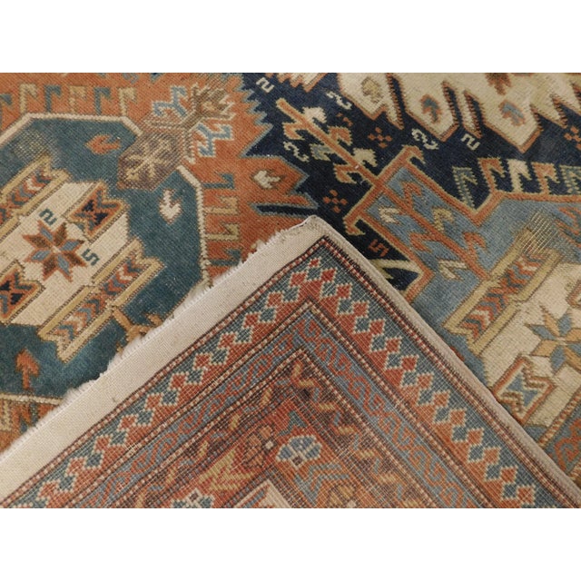 Vintage Handmade Turkish Rug of Caucasian Design. 5'3"x 6'3" For Sale - Image 16 of 18