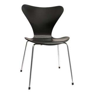 Model 3107 Black Chair from Fritz Hansen, 1960s For Sale