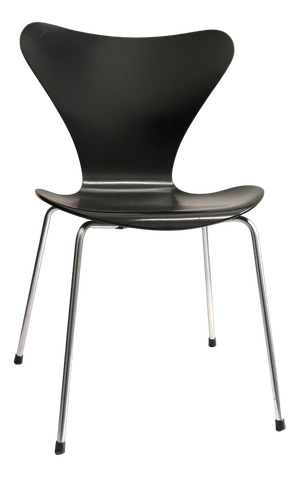 Model 3107 Black Chair from Fritz Hansen, 1960s