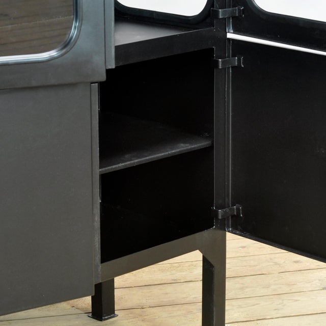 1970s Vintage Medical Cabinet in Iron and Glass, 1970s For Sale - Image 5 of 11