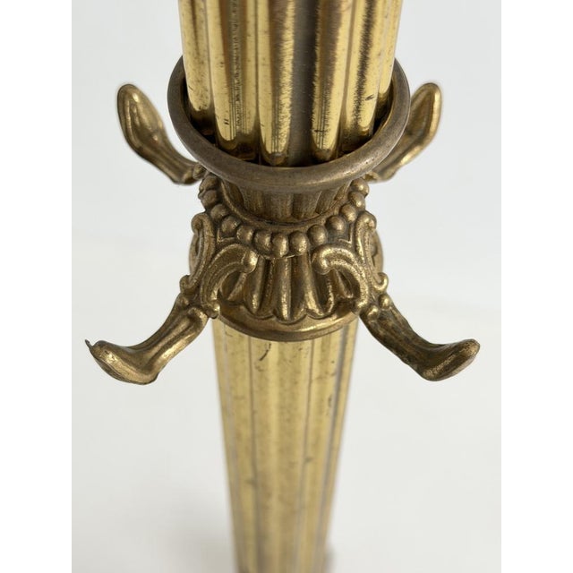 Vintage Brass Hall Stand with Rotating Crown and Lower Hook Ring, 1960s For Sale - Image 13 of 18