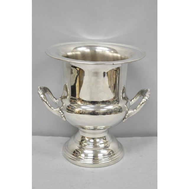 Vintage Victorian Silver Plated Trophy Cup Urn Champagne Wine Chiller Ice Bucket For Sale - Image 16 of 16