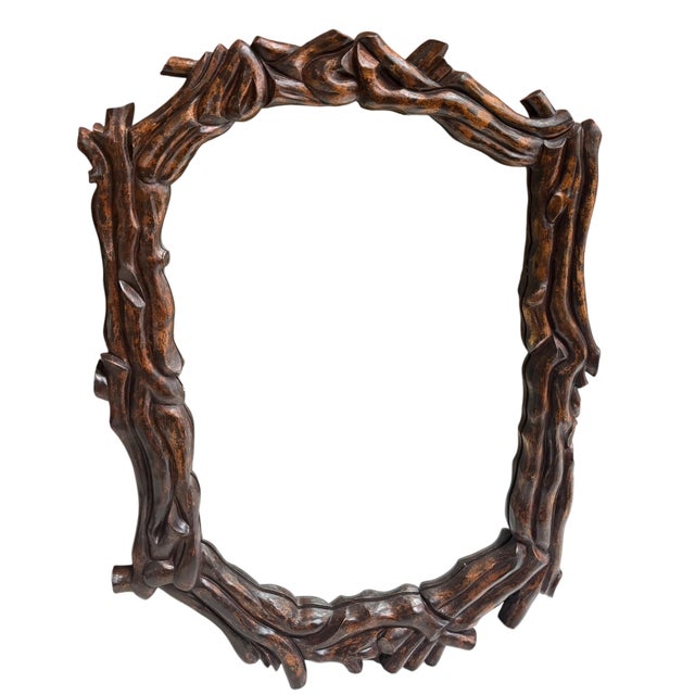 1990s Modern Designer Rustin European Twig Mirror For Sale - Image 5 of 5