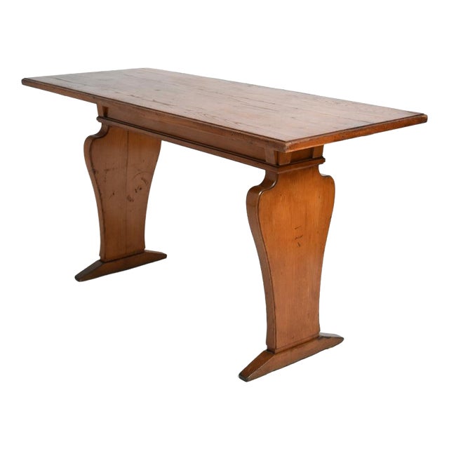 Neoclassical Oak Console Table, 1950s For Sale