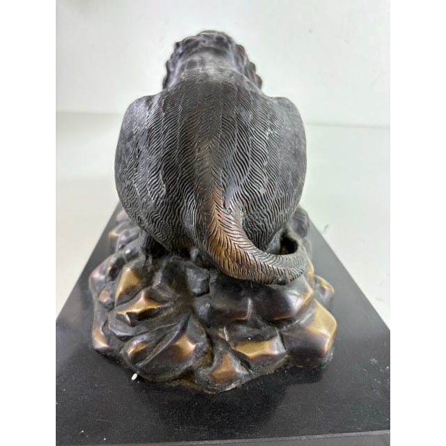 Bronze Mid 20th Century Grand Tour Italian Bronze Lion Sculpture For Sale - Image 8 of 12