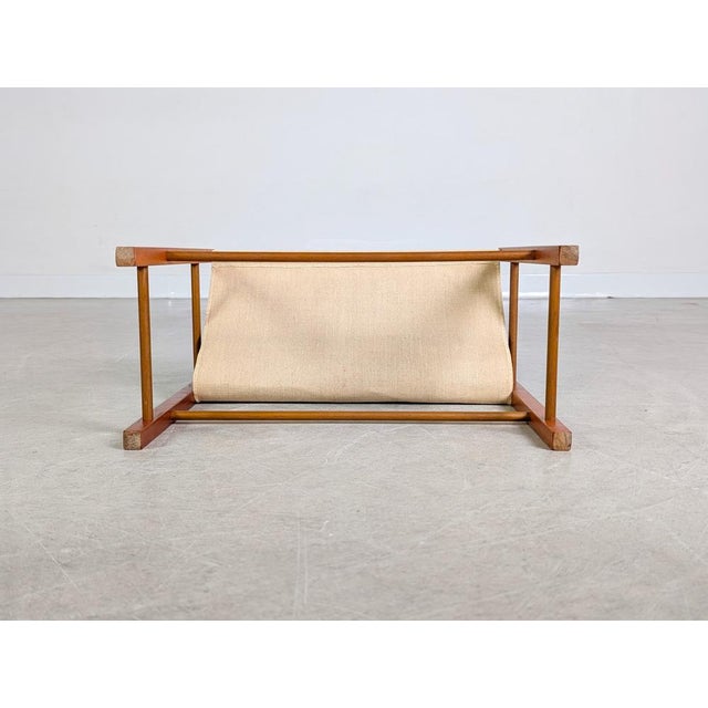 Vintage Teak Linen Magazine Holder, 1960s For Sale - Image 5 of 9