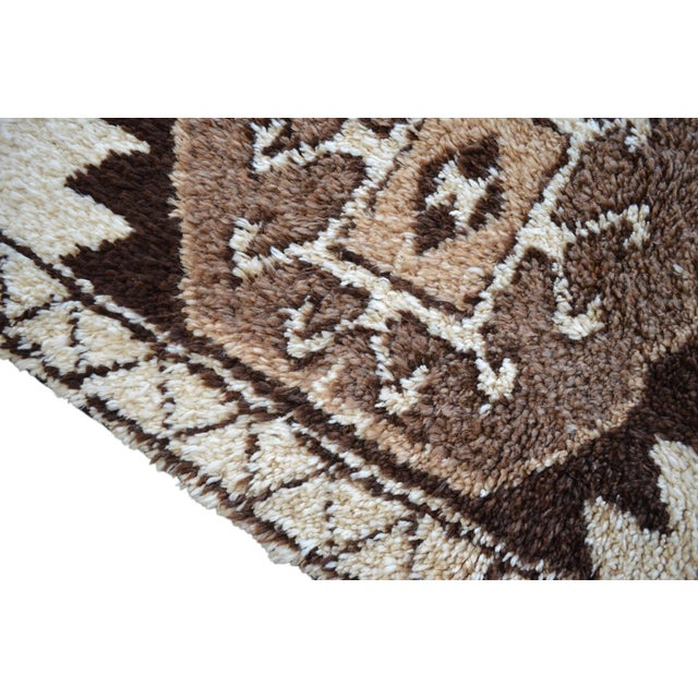 Hand-Knotted Kurdish Runner Rug . Tribal Herki . Undyed Wool Hallway Decor - 2′10″ × 11′11″ For Sale - Image 11 of 14