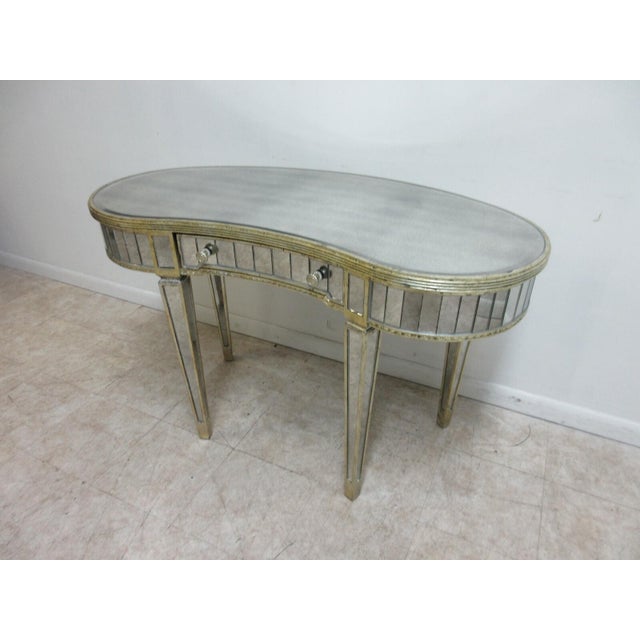Traditional 1990s Bassett Venetian Mirrored Ladies Vanity Writing Desk Italian Regency For Sale - Image 3 of 9