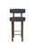 Metal Collector Modern Moca Bar Chair in Safire 10 Fabric and Smoked Oak by Studio Rig For Sale - Image 7 of 7