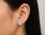 Art Deco Late 20th Century 18K White Gold Diamond Floral Designer Earrings, Pair For Sale - Image 3 of 3