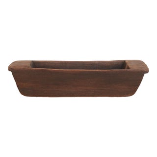Hefty Antique Wood Trough Vessel For Sale