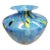 Vintage Murano Style Art Glass Blue Blown Vase For Sale
