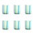 Contemporary Tirache Tumbler in Aquamarine & Green - Set of 6 For Sale - Image 3 of 3