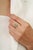 Natural Emerald and Diamond Engagement Ring in 925 Silver - Size 7.5 For Sale - Image 6 of 11