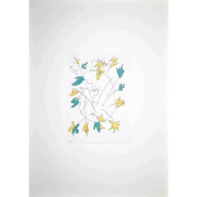 Abstract Composition is a colored screen print realized by the contemporary artist Giulio Turcato in 1976. Hand-signed in...