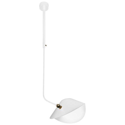 Metal Mid-Century Modern White Curved Lamp by Serge Mouille For Sale - Image 7 of 7