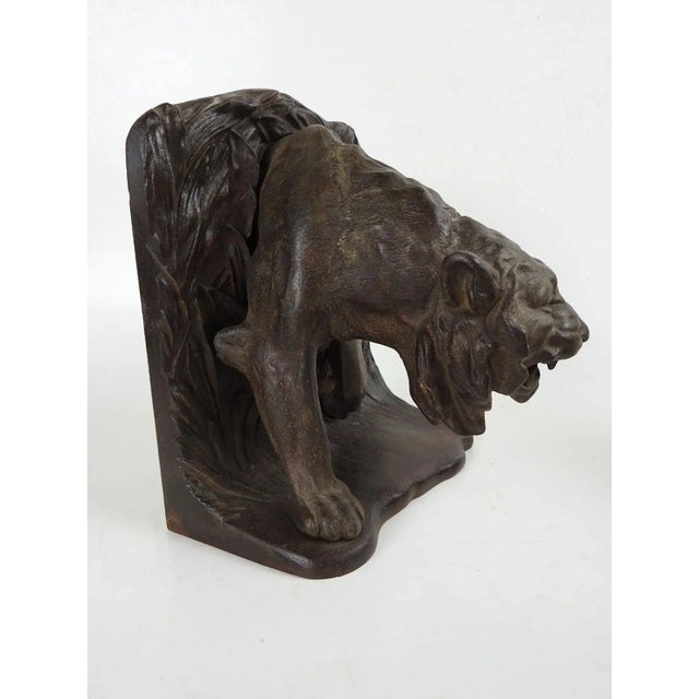 Early 20th Century Bradley Hubbard Lion Tiger Cast Iron Bookends Chairish