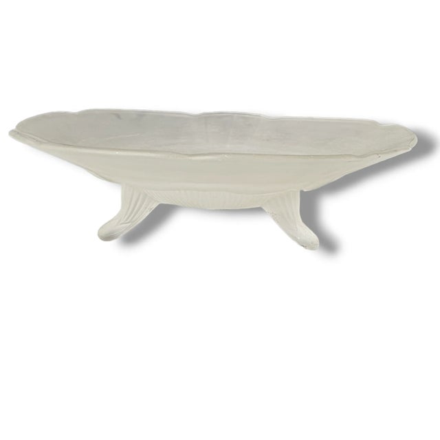 Art Deco Lancaster Glass Depression Era Bowl Kay's Line Satin 3 Toed Bowl For Sale - Image 3 of 13