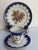 Vintage 1950's Kunst Hummendorf Kronack Bavaria Germany Porcelain Tea Set Trio Cobalt Blue Gold Tea Cup Saucer Dessert Plate For Sale - Image 17 of 18