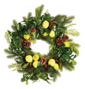 Lemon & Mixed Botanicals Wreath 26"