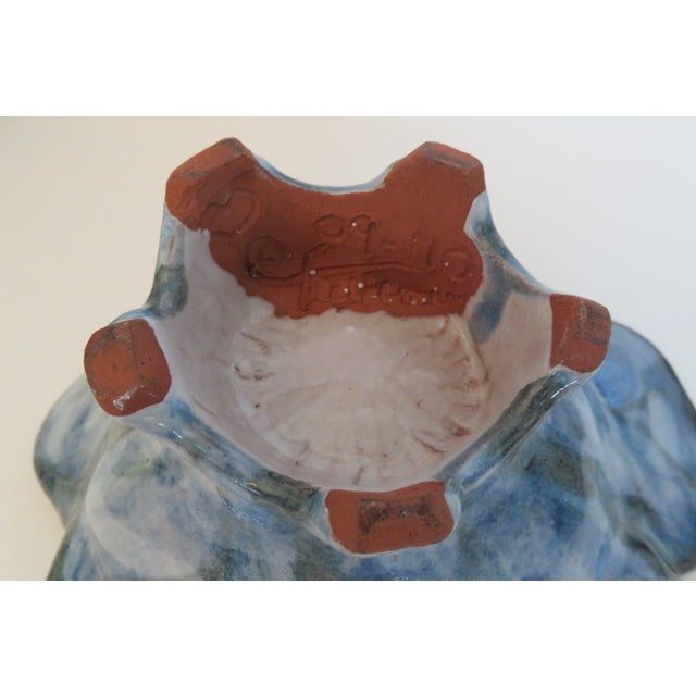 Ceramic Studio Art Pottery Ikebana Vase 3 Flower Tubes Floral Frog Signed Hand-Made For Sale - Image 7 of 7