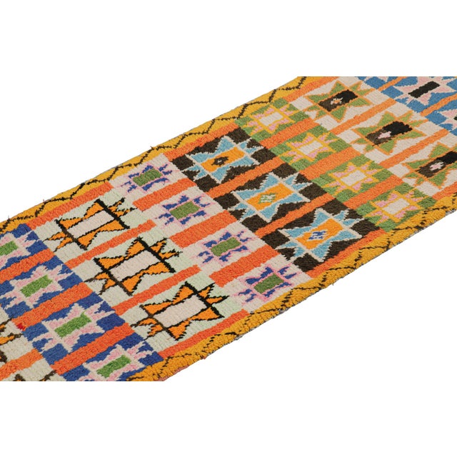 Vintage Moroccan Runner With Polychromatic Geometric Patterns, From Rug & Kilim For Sale In New York - Image 6 of 7