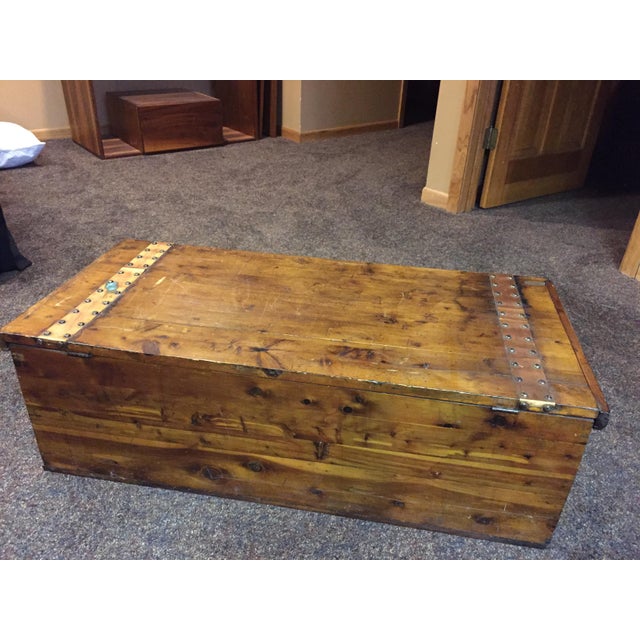 Vintage Cedar Chest with Copper Accents by Ed Roos Company Chairish