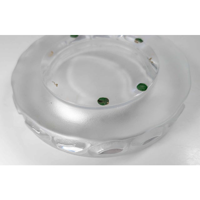 20th Century Clear and Frosted Glass Wine Coaster, French or Italian For Sale - Image 11 of 14