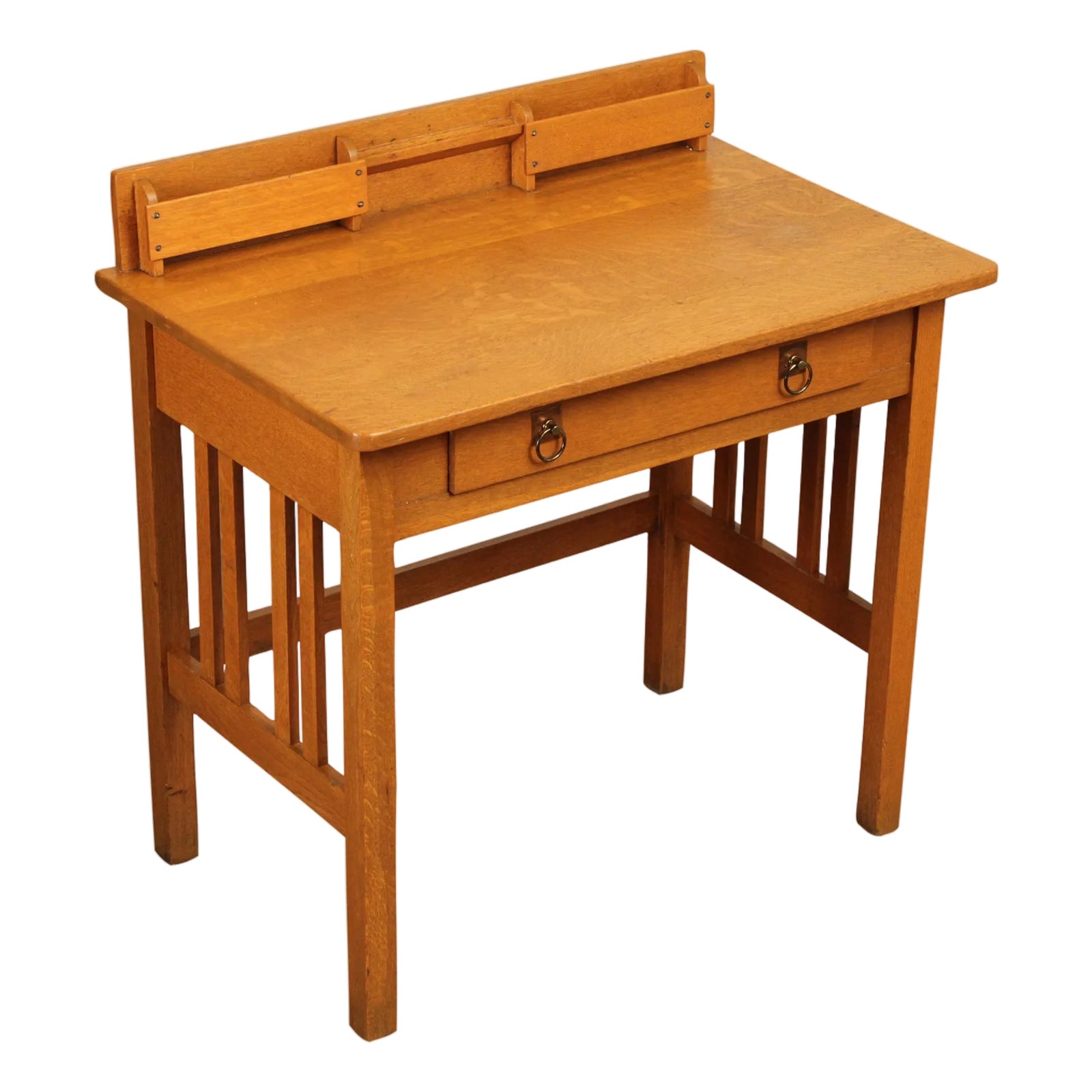 Stickley Brothers Antique Mission Oak Postcard Writing Desk | Chairish