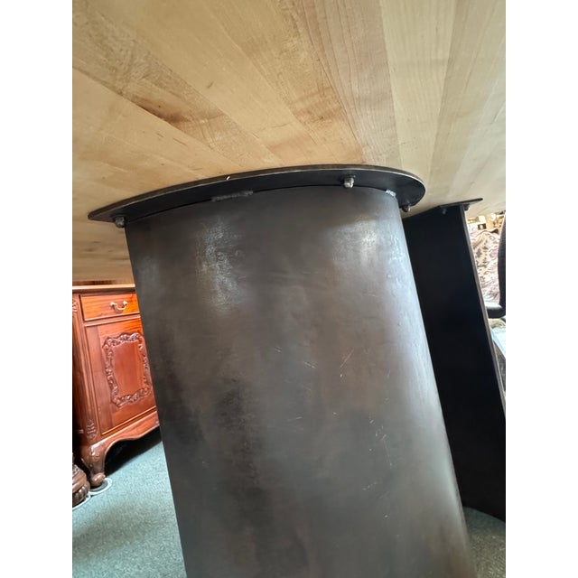 Brown Industrial Butcher Block Table For Sale - Image 8 of 12