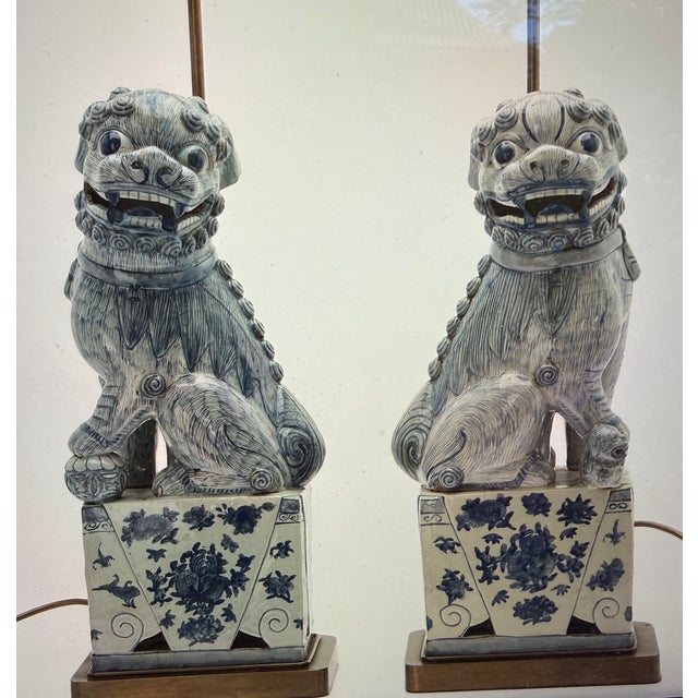 Guardian Lions in the Form of Lamps, 1900, Set of 2, in Good conditions. Designed 1890 to 1919 European Plug (up to...