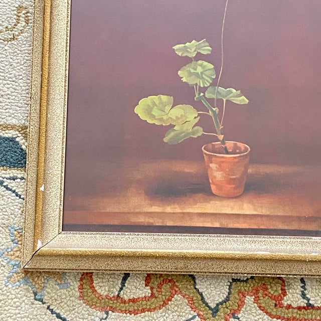 Wood Framed Print "Geranium in a Pot" by Marcus Jacobi For Sale - Image 7 of 12